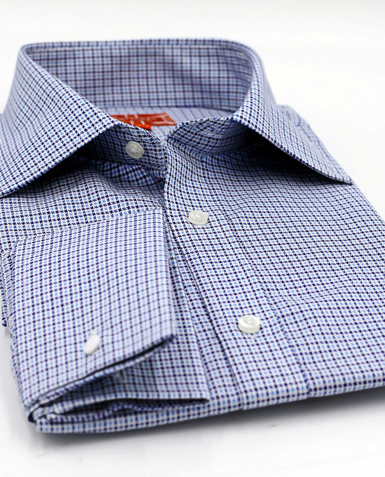 Blue Woven Parquet Shirt