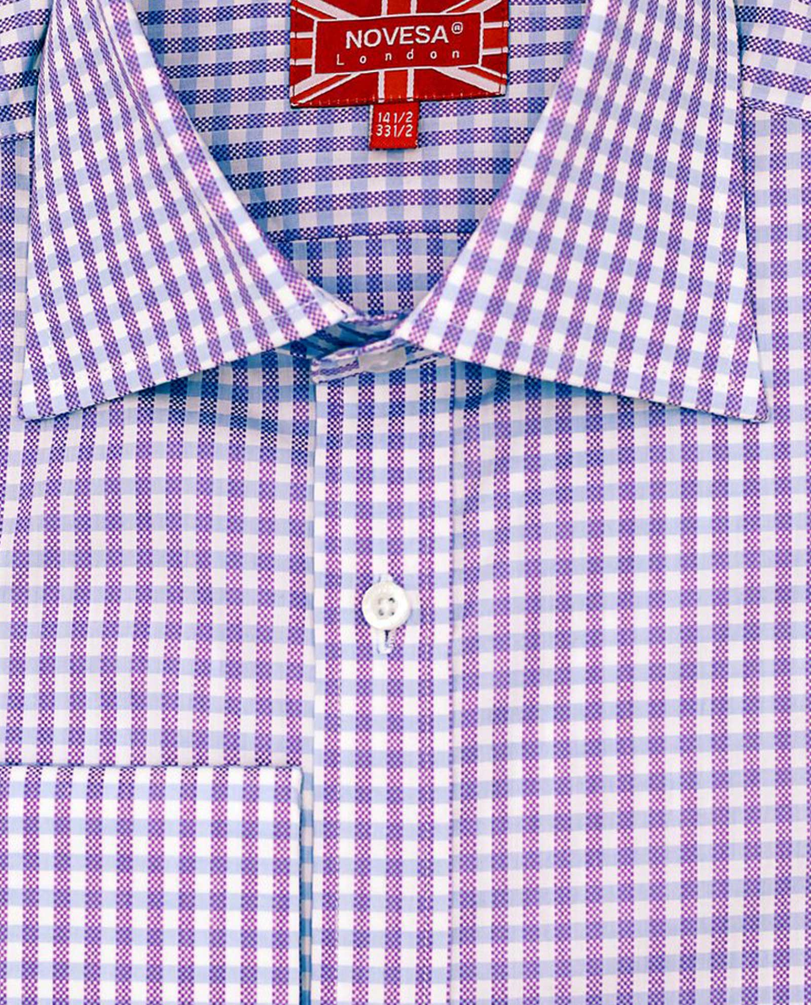 Lavender Houndstooth Check Shirt