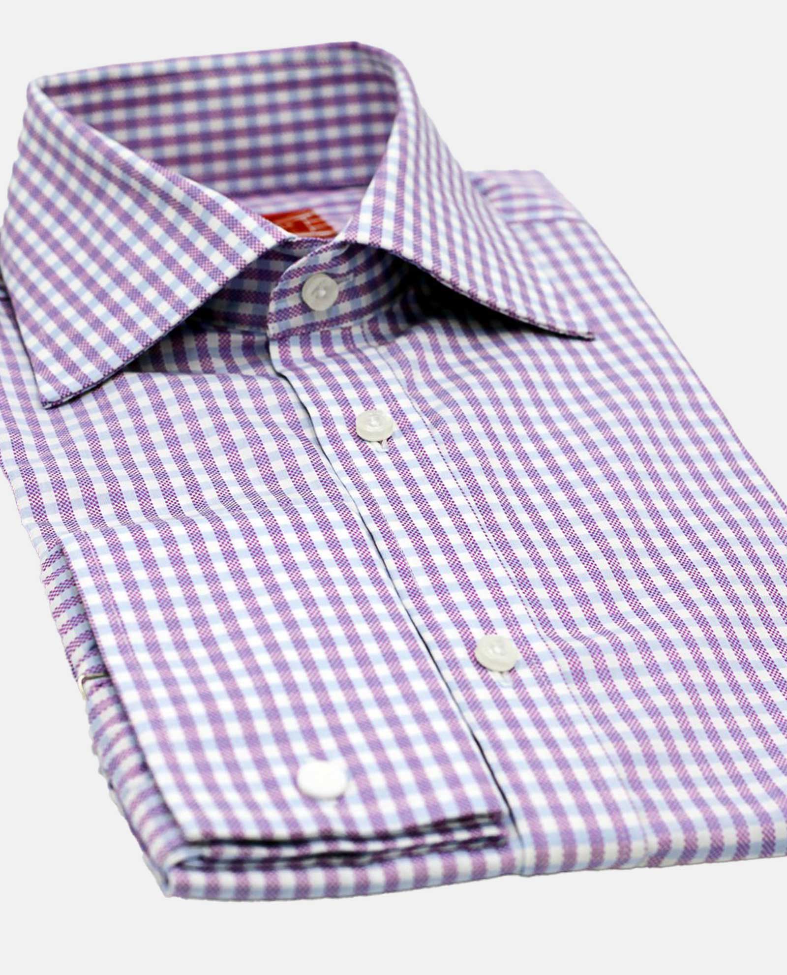 Lavender Houndstooth Check Shirt