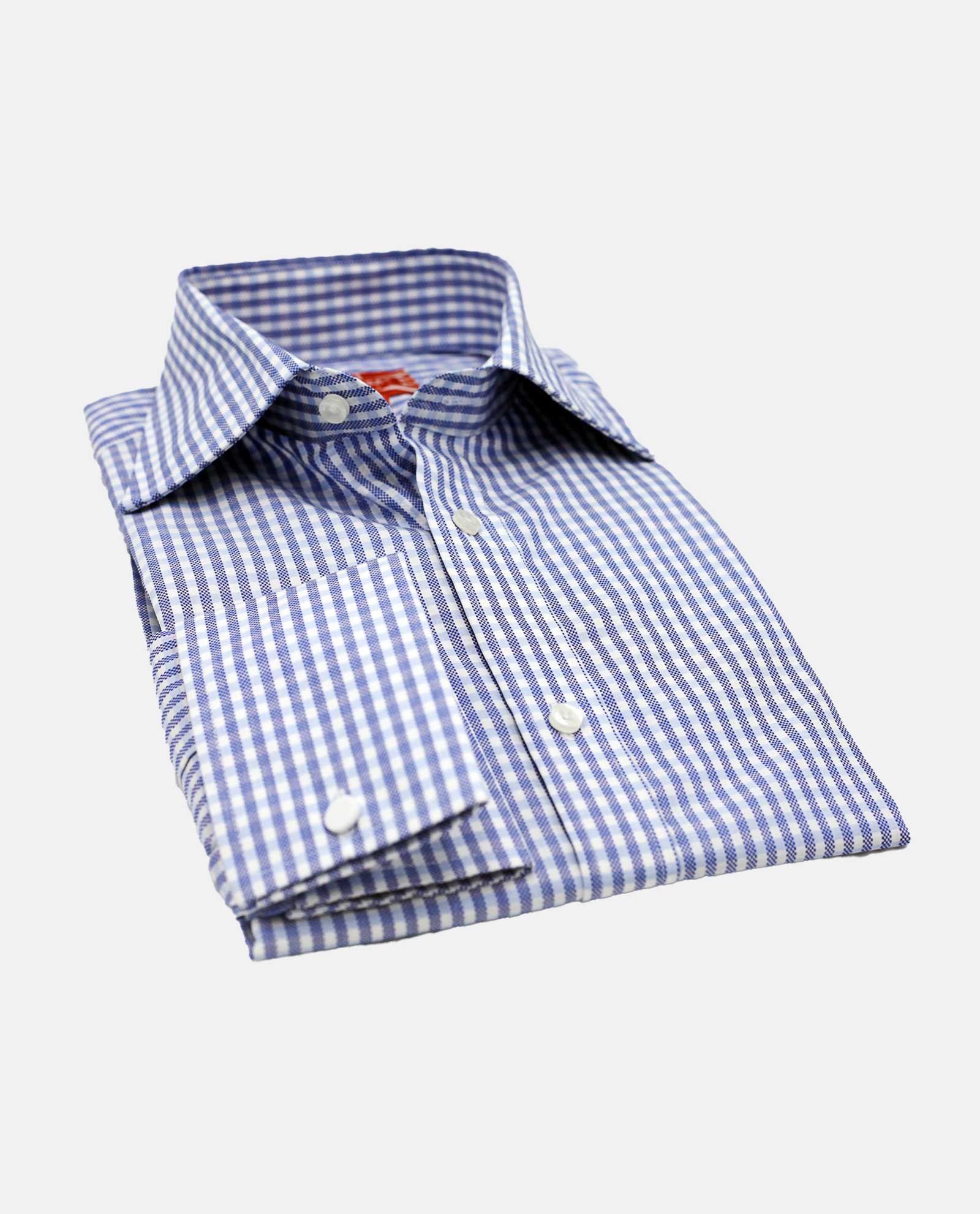 Blue Houndstooth Stripe Shirt
