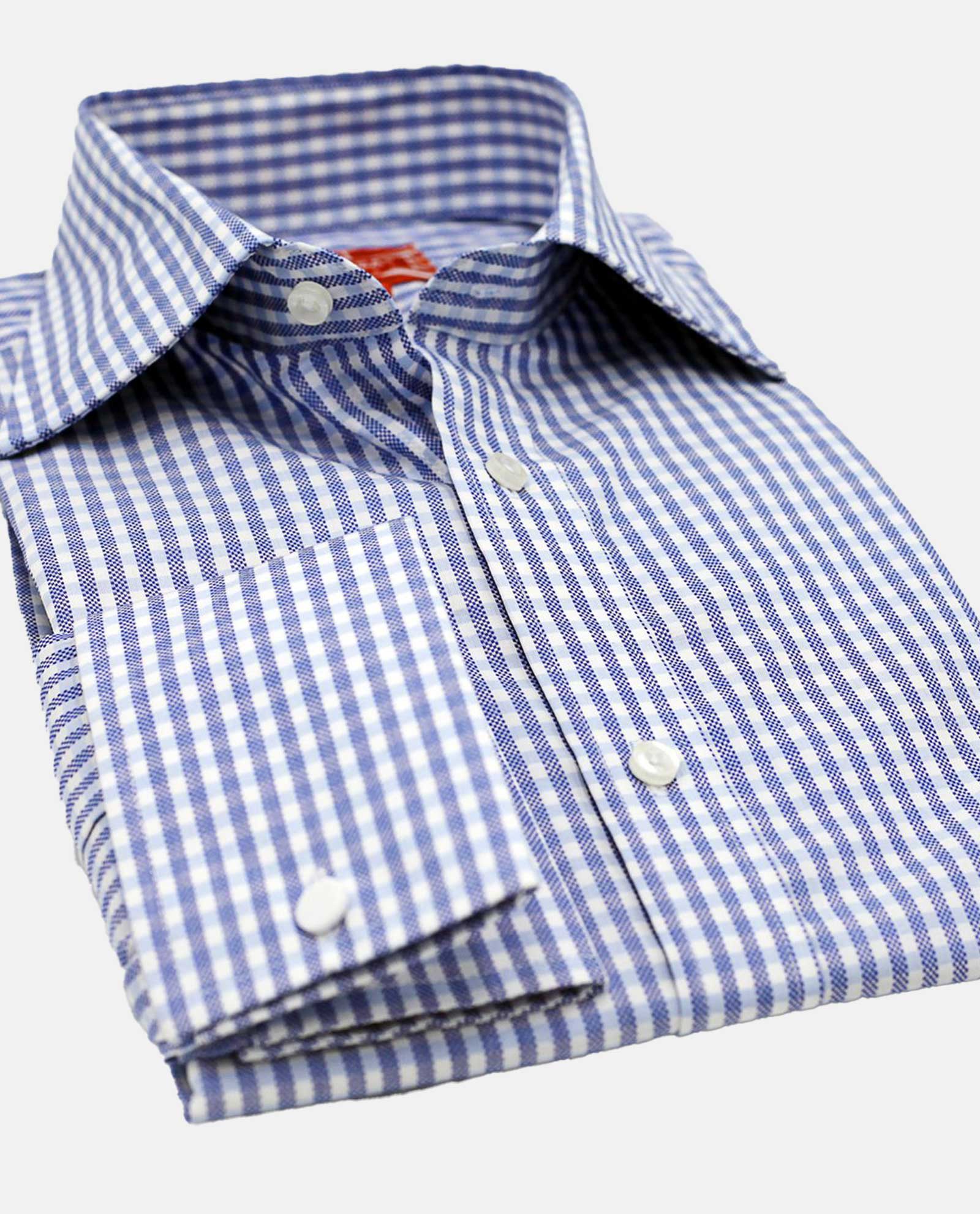 Blue Houndstooth Stripe Shirt