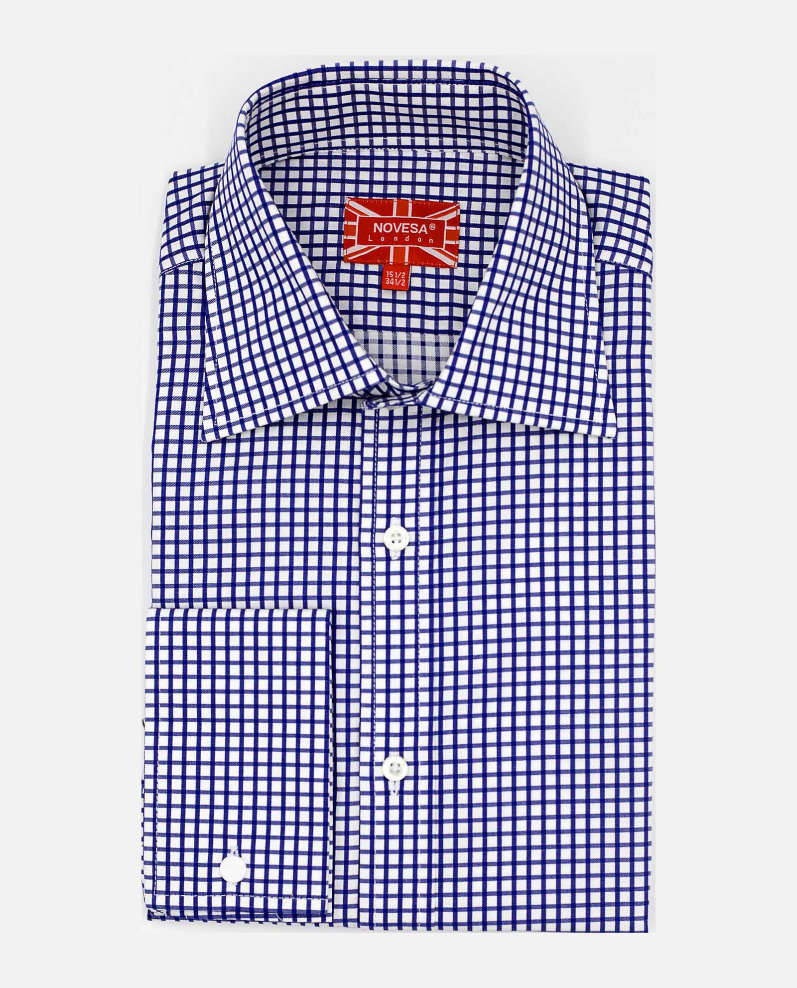 Azure Navy Gingham Shirt