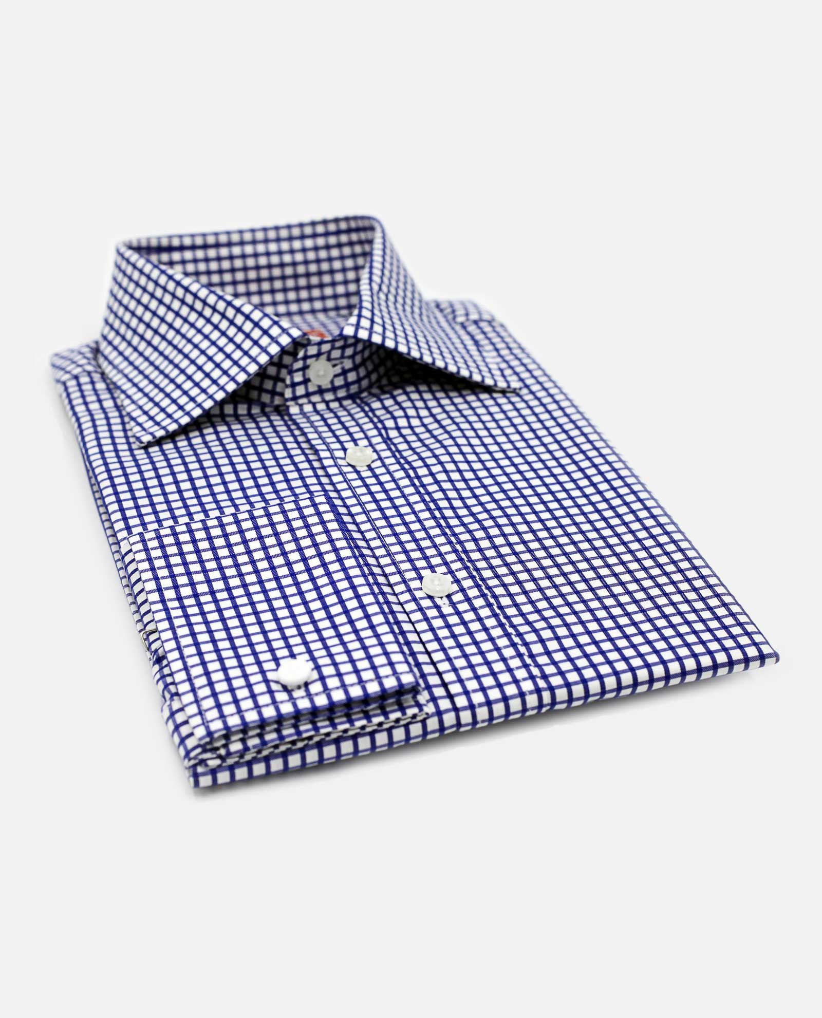 Azure Navy Gingham Shirt