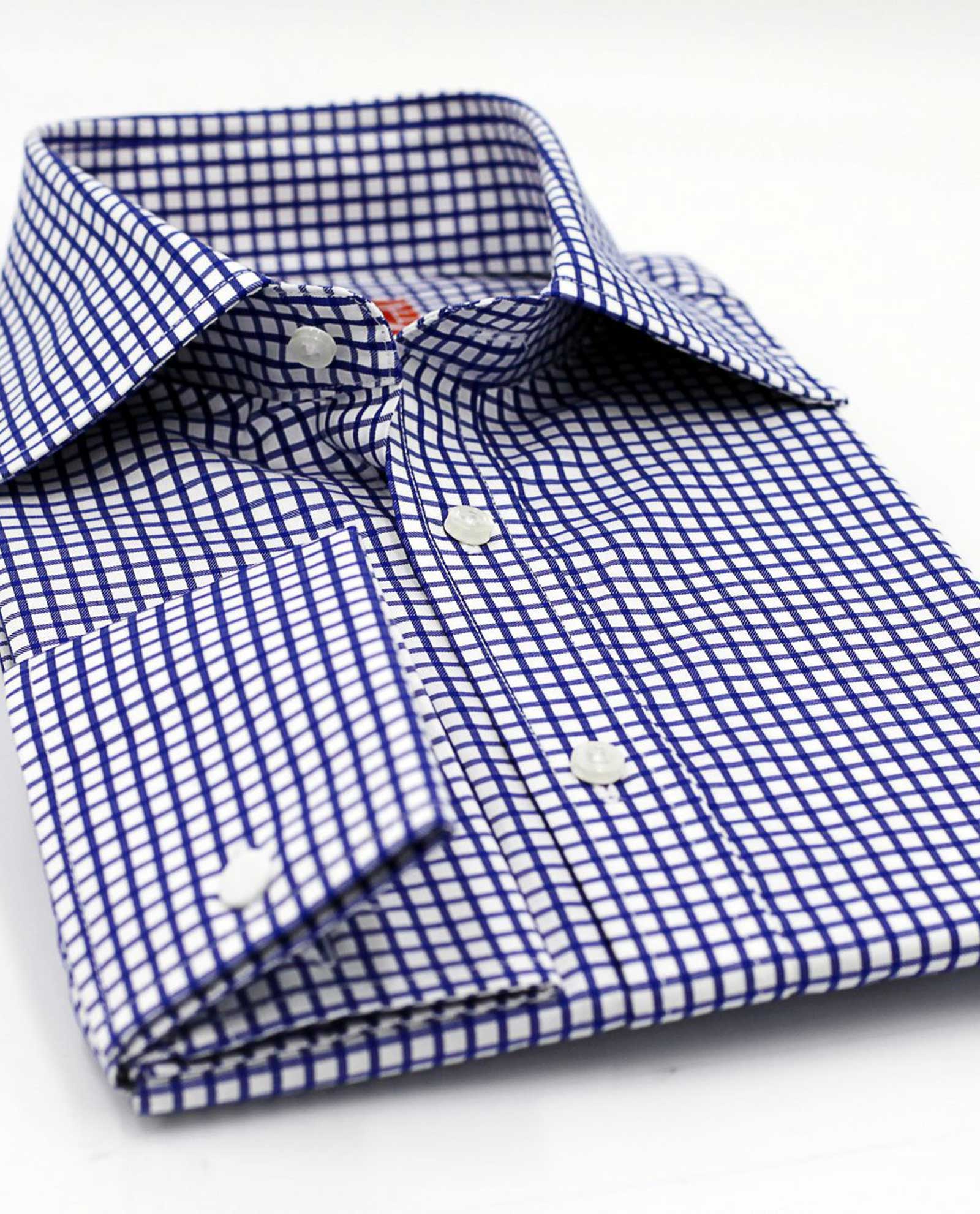 Azure Navy Gingham Shirt