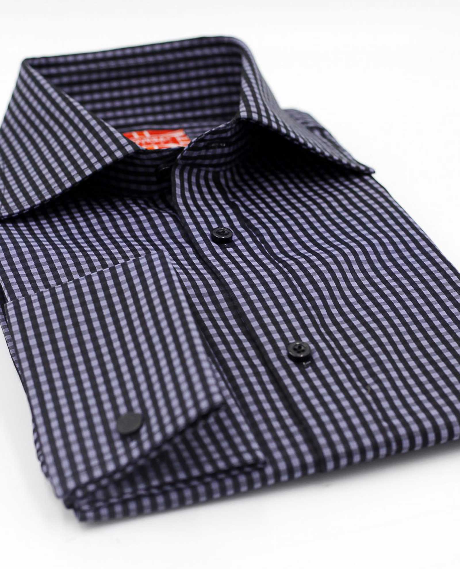 Black Grey Gingham Shirt