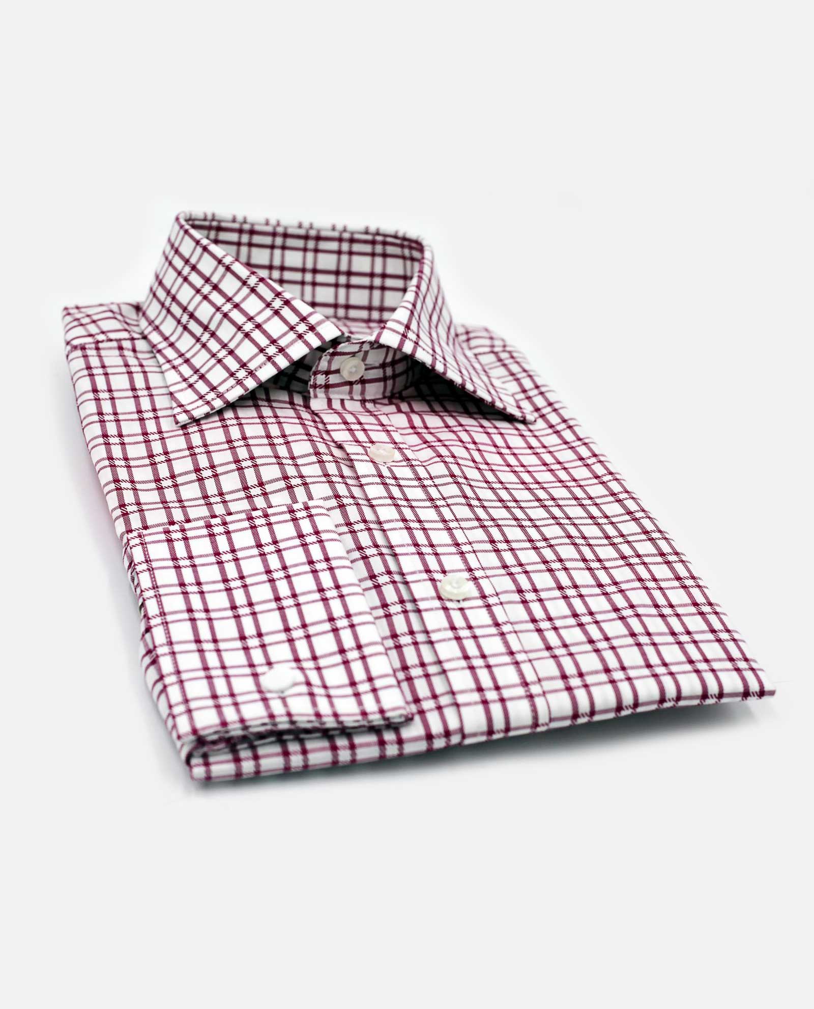 Burgundy Windowpane Shirt