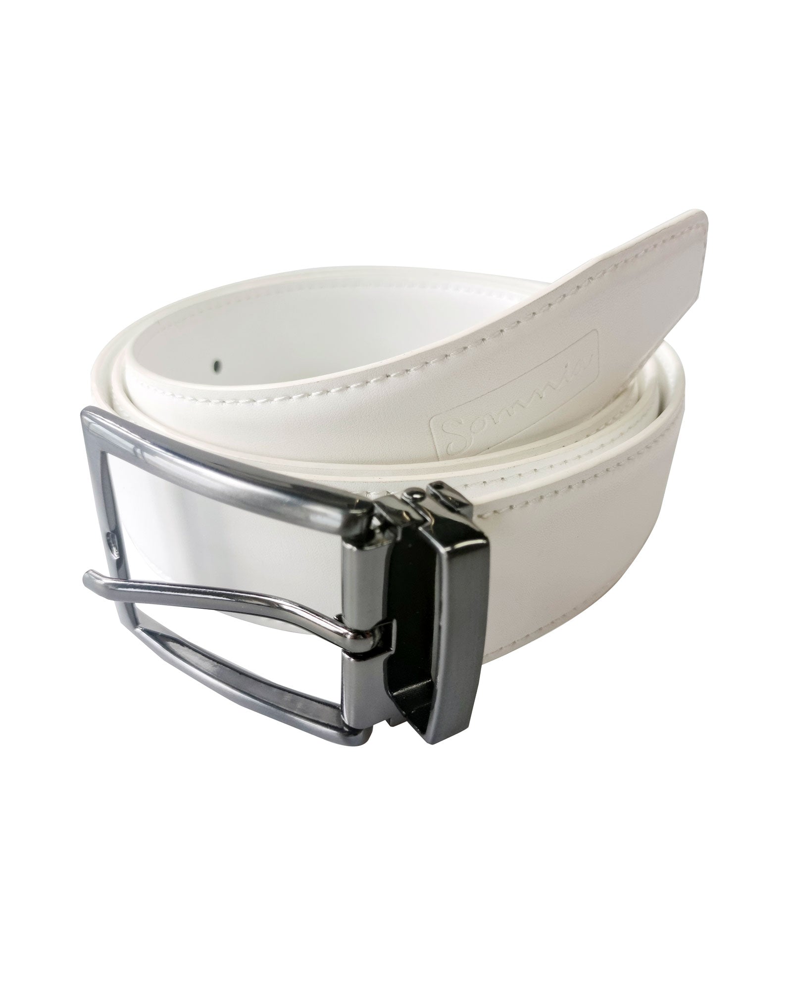 White Leather Belt