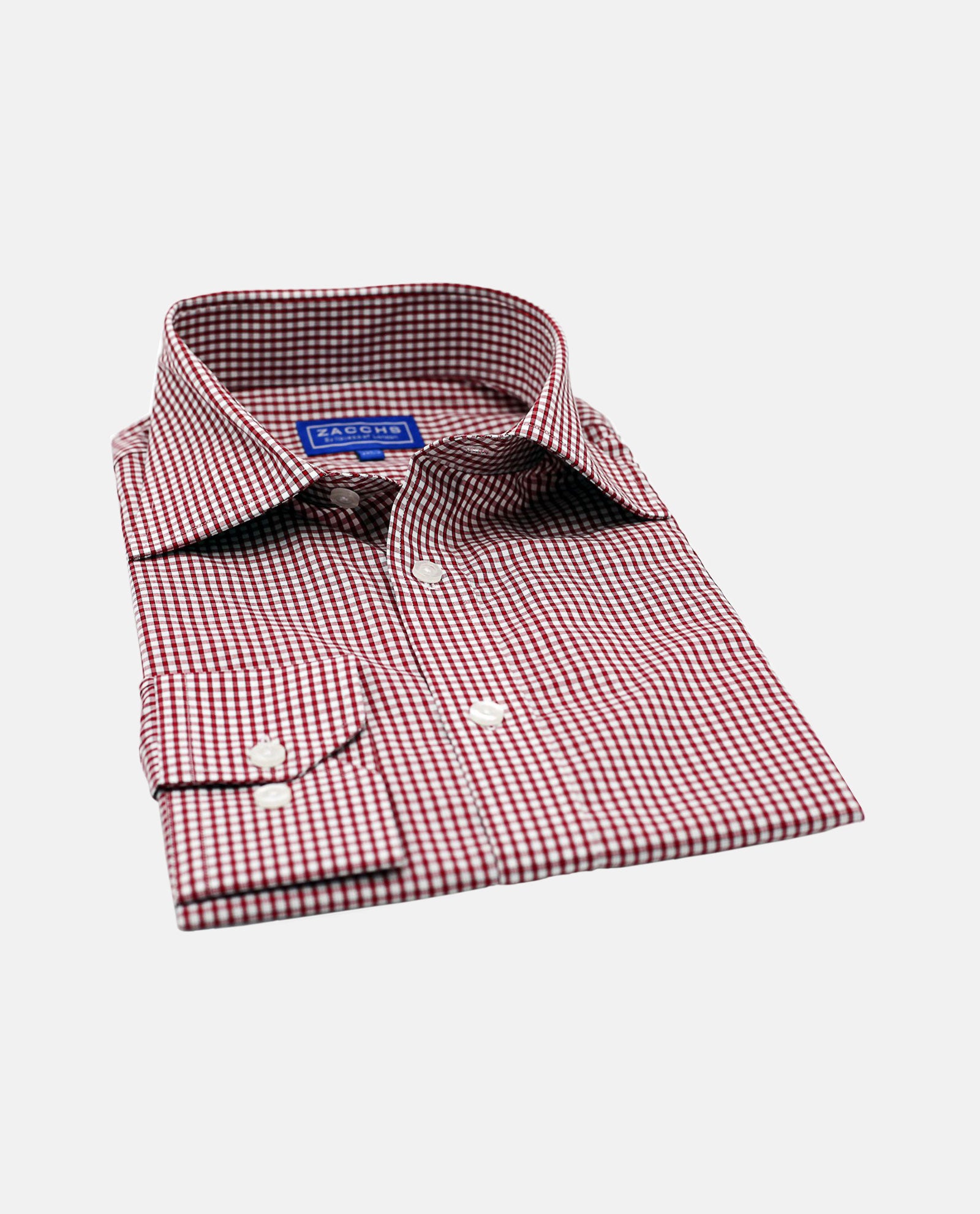 Raspberry Micro Gingham Shirt