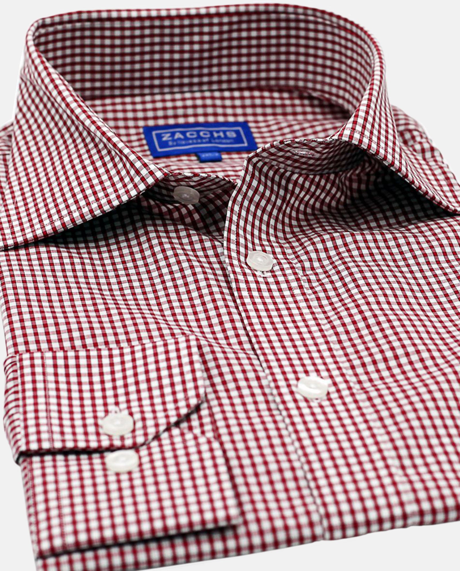 Raspberry Micro Gingham Shirt