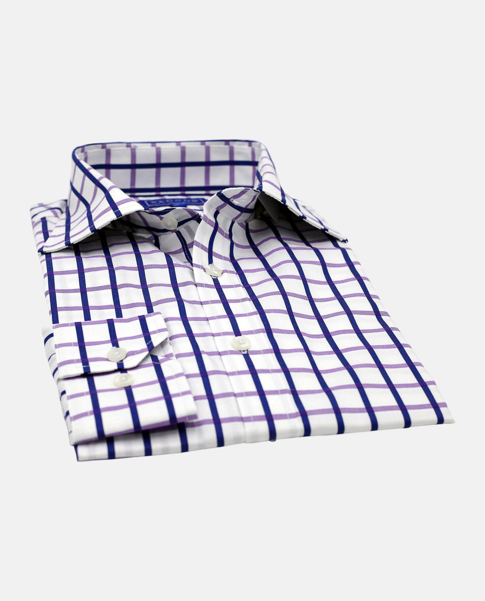 Navy and Lavender Gingham Shirt
