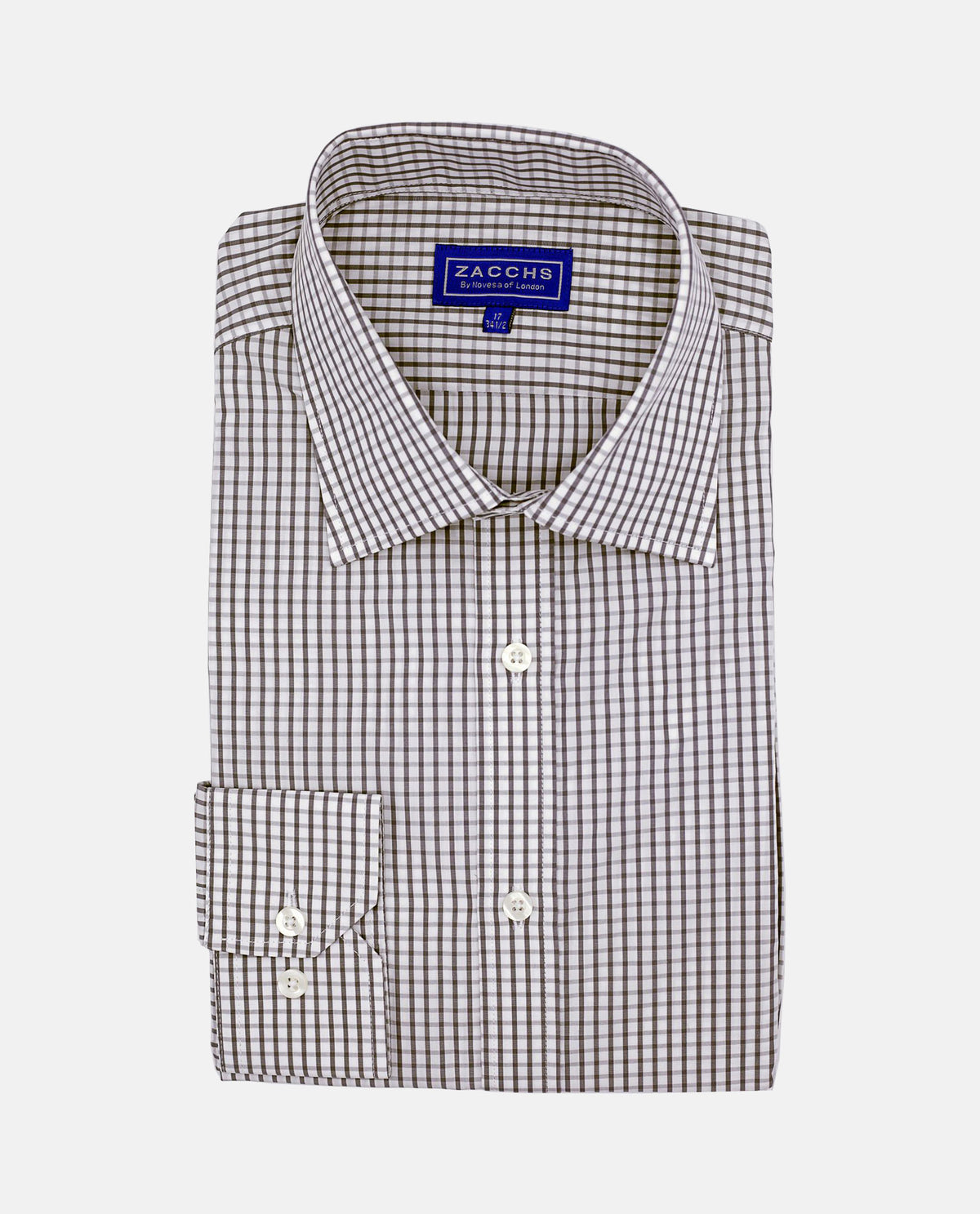 Grey Micrco Gingham Shirt