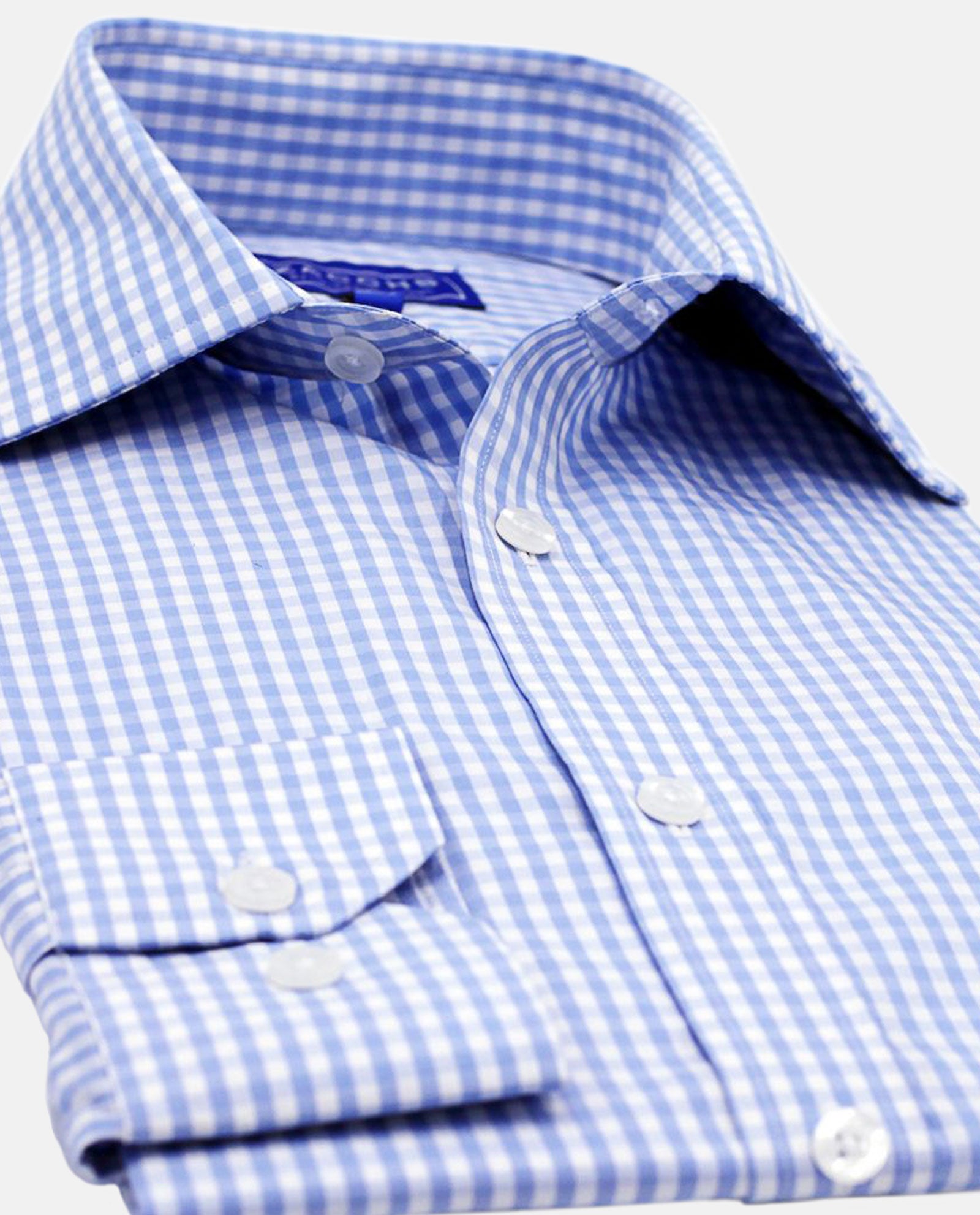 Blue Gingham Check Shirt