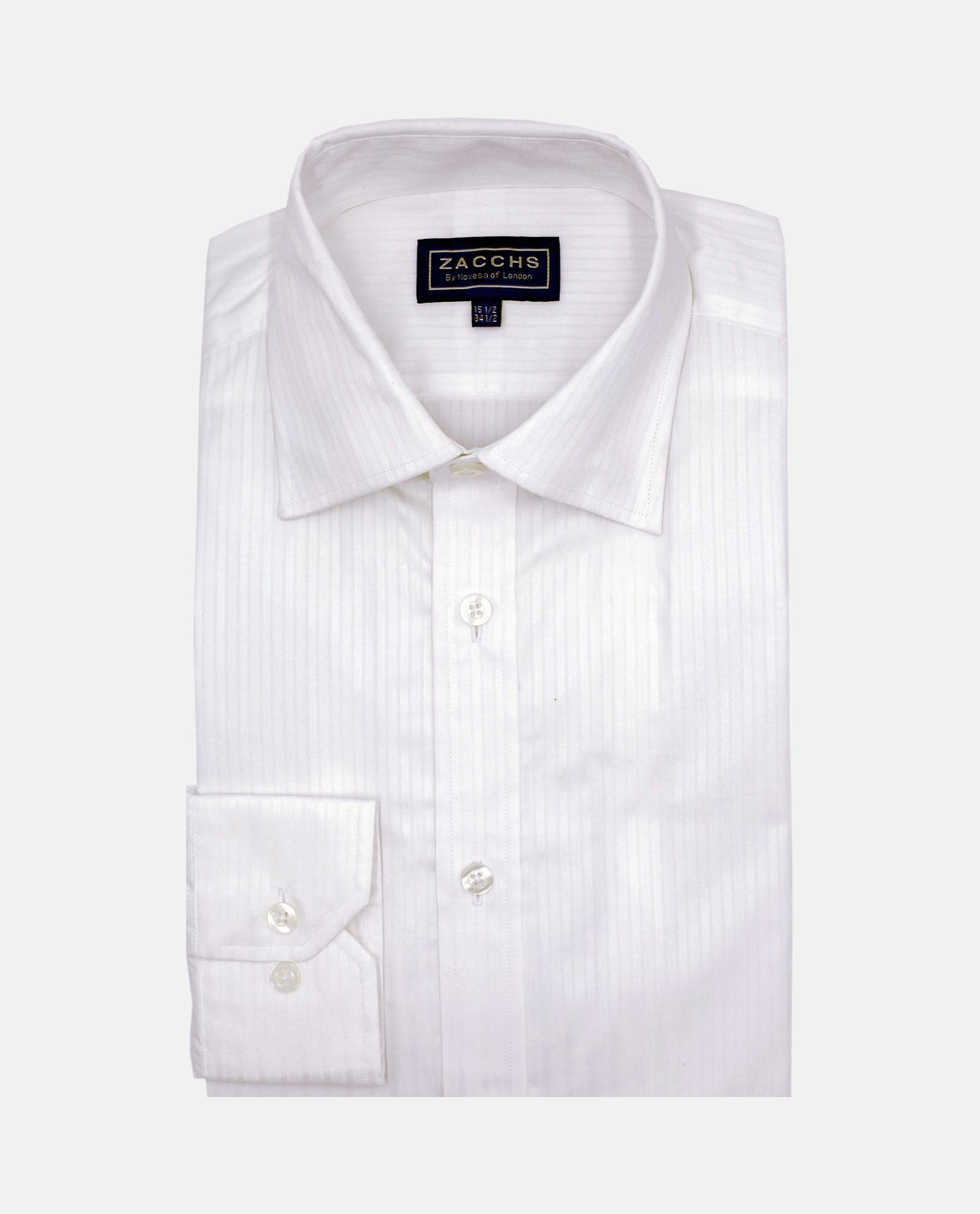 Satin Stripe White Shirt