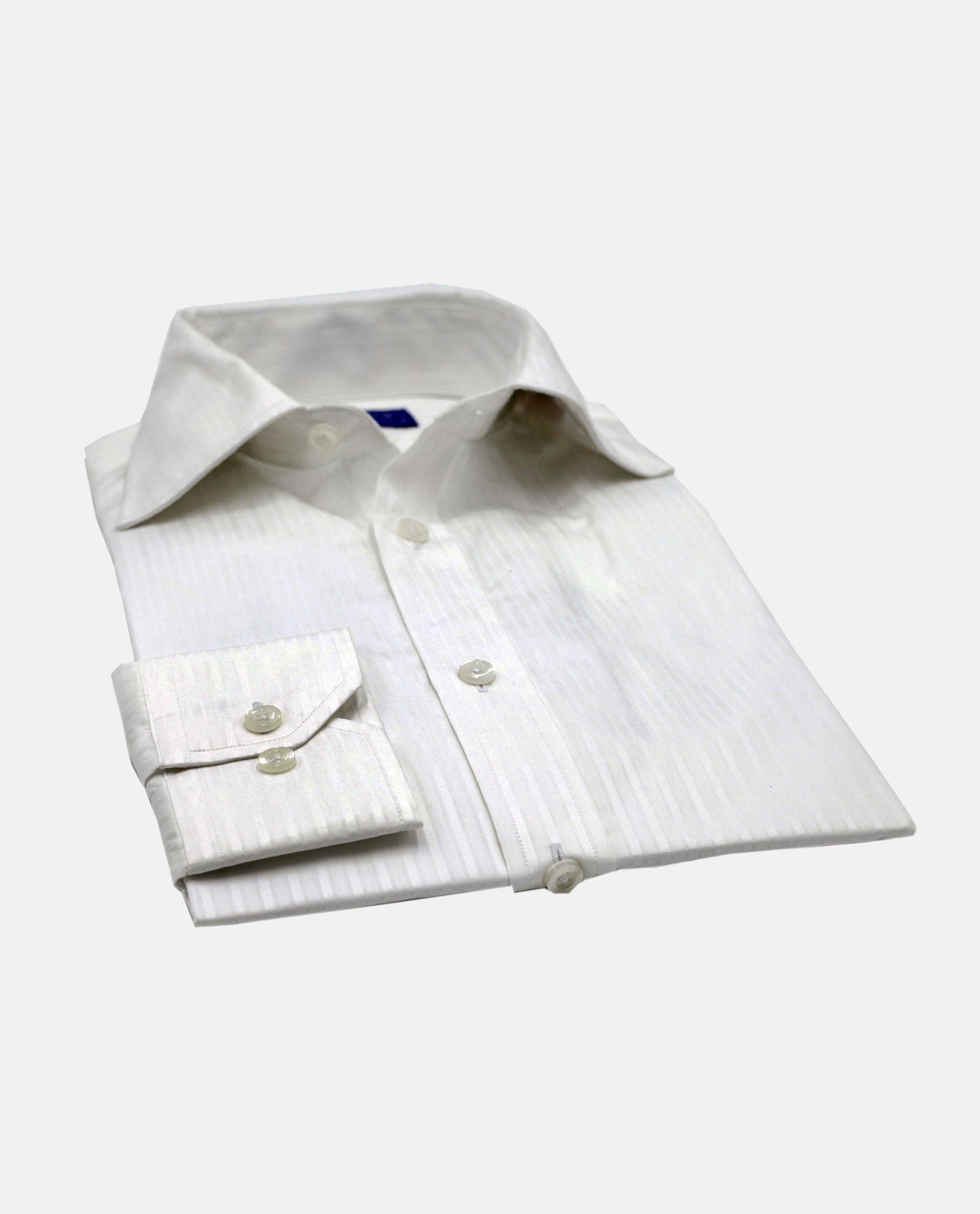 Satin Stripe White Shirt