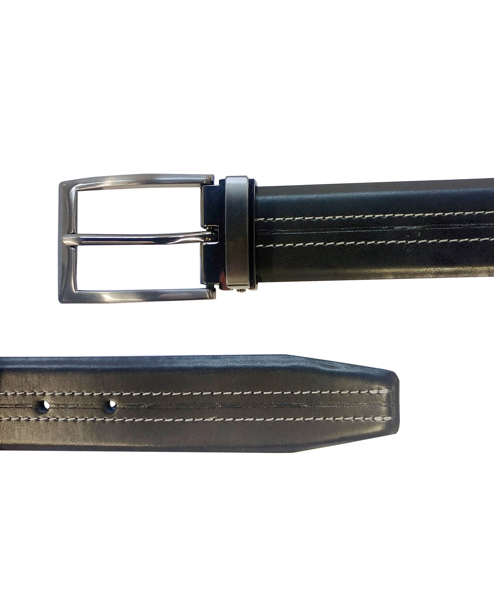 Zebra Stripe Leather Belt
